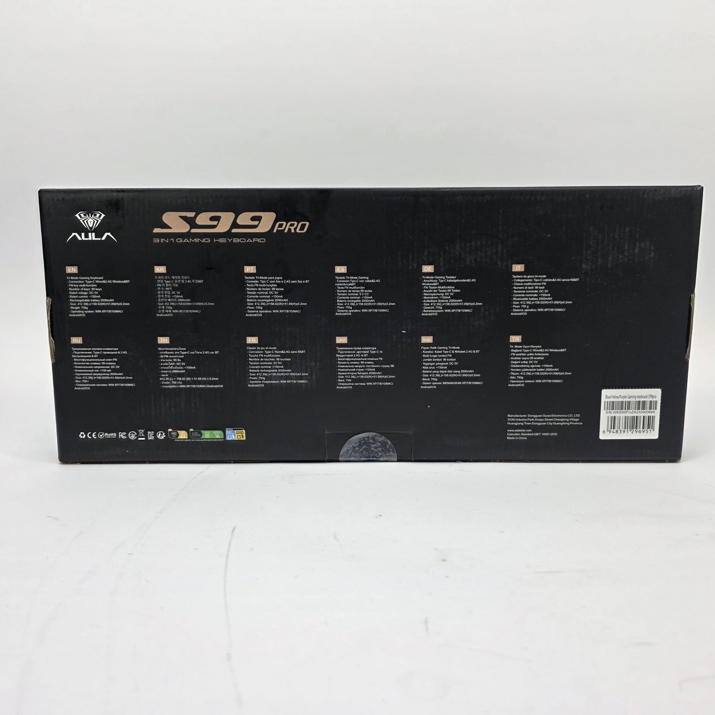 New Aula S99 Pro Wireless Gaming Keyboard AU-S99PRO-PW