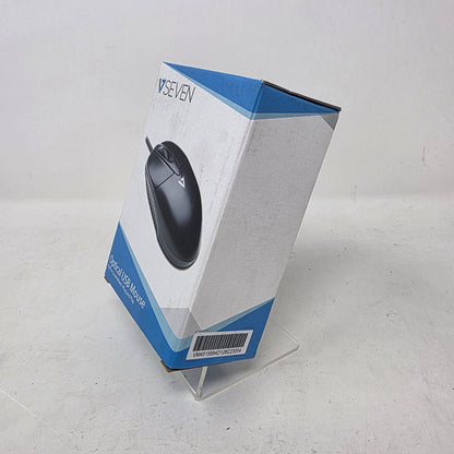 New V7 Seven Optical Wired USB Mouse Black M30P10-7N Lot of 6