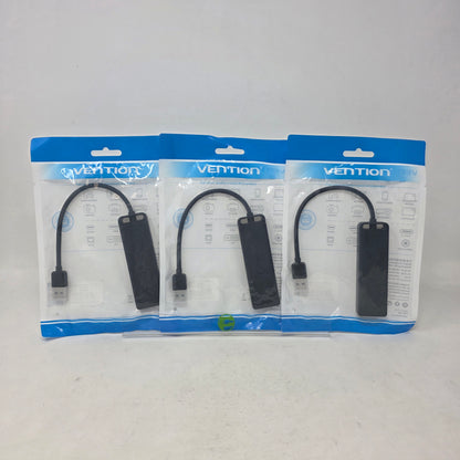Lot Of 3 New VENTION CHLBB 4-port USB 3.0 HUB w/ Power Supply
