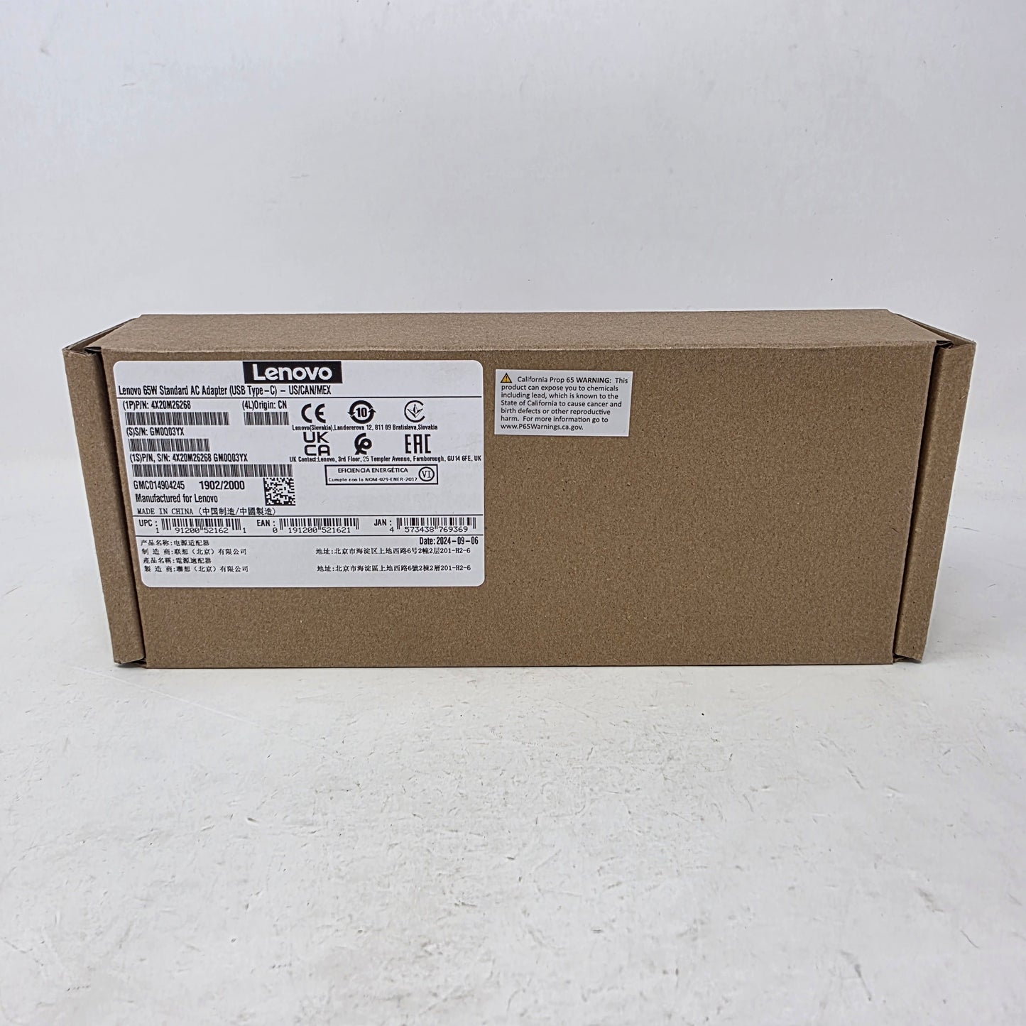 Lenovo 4X20M26268 65W Standard AC Adapter USB-Type-C