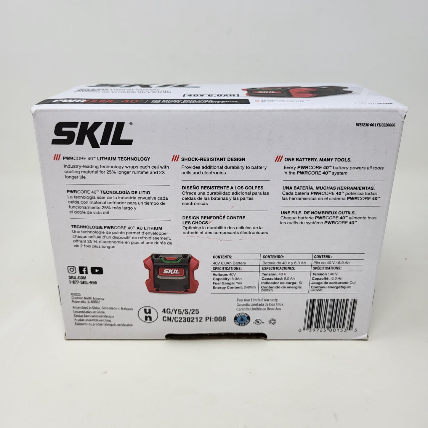 SKIL PWRCORE 40 - 40V Li-Ion Battery 6Ah 240Wh
