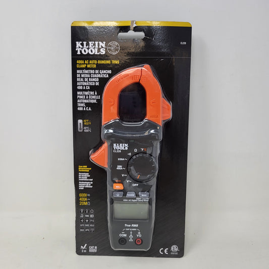 New Klein Tools CL220 600V AC/DC Clamp Meter