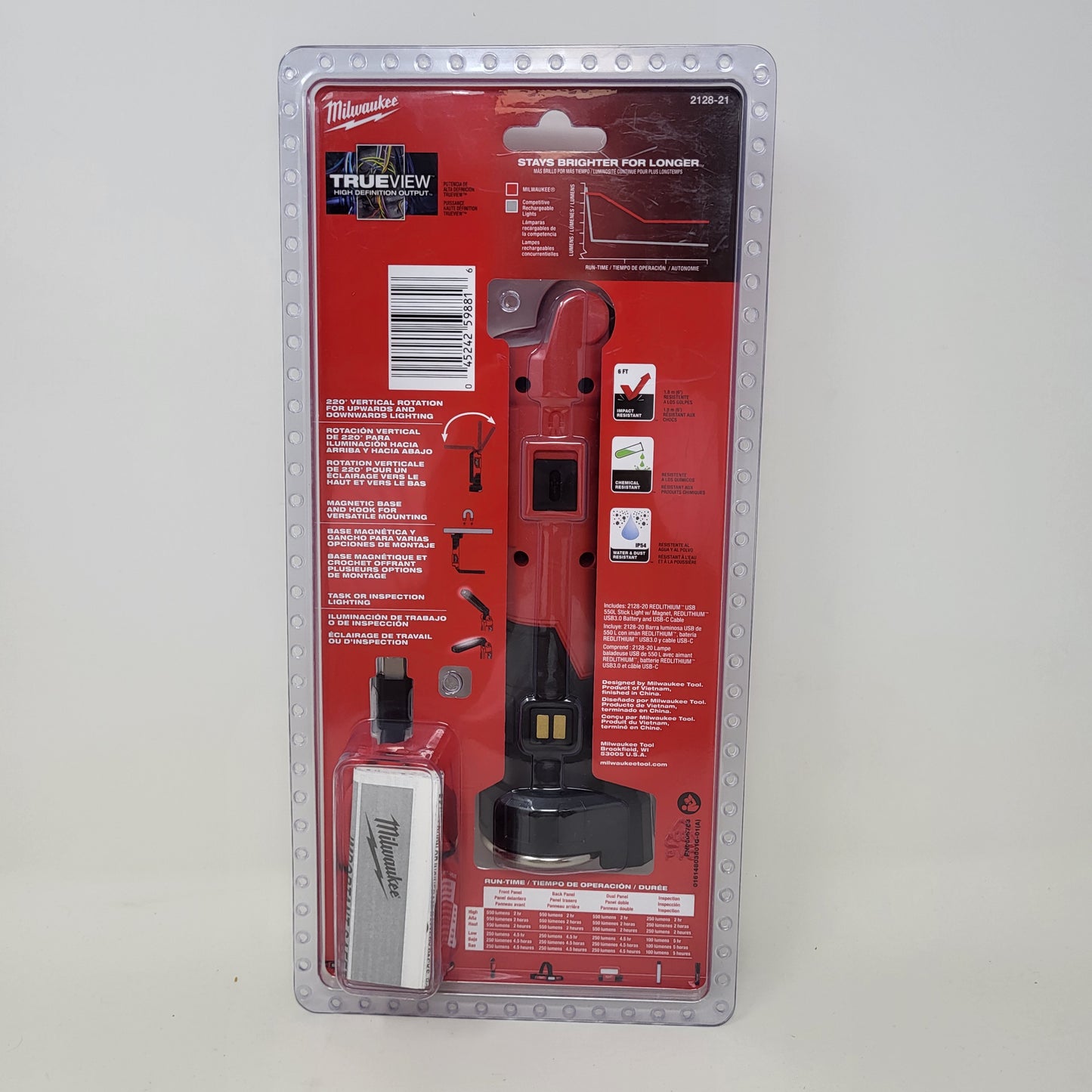 New Milwaukee 2128-21 USB C Work Light