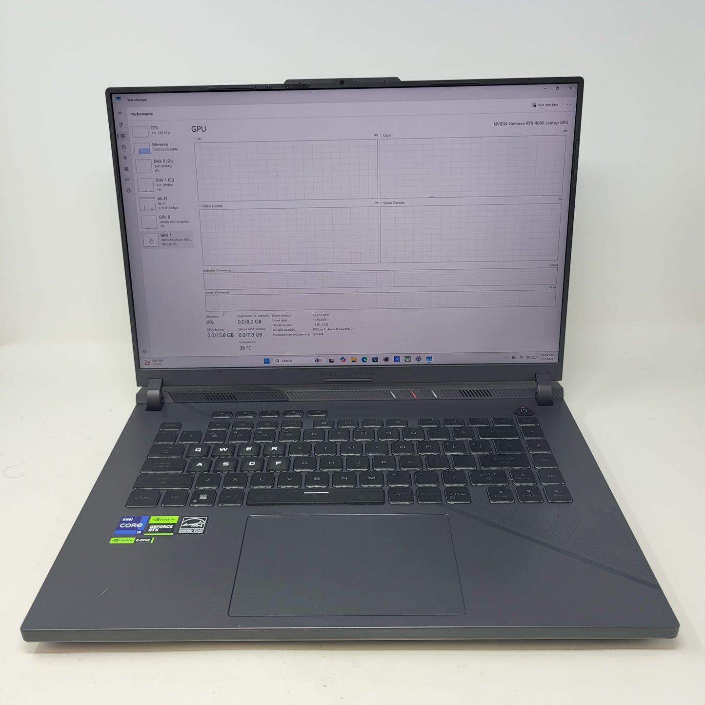 Asus ROG Strix G15 G614J 16" i9-14900HX 3.2GHz 16GB RAM 2TB SSD GeForce RTX 4060