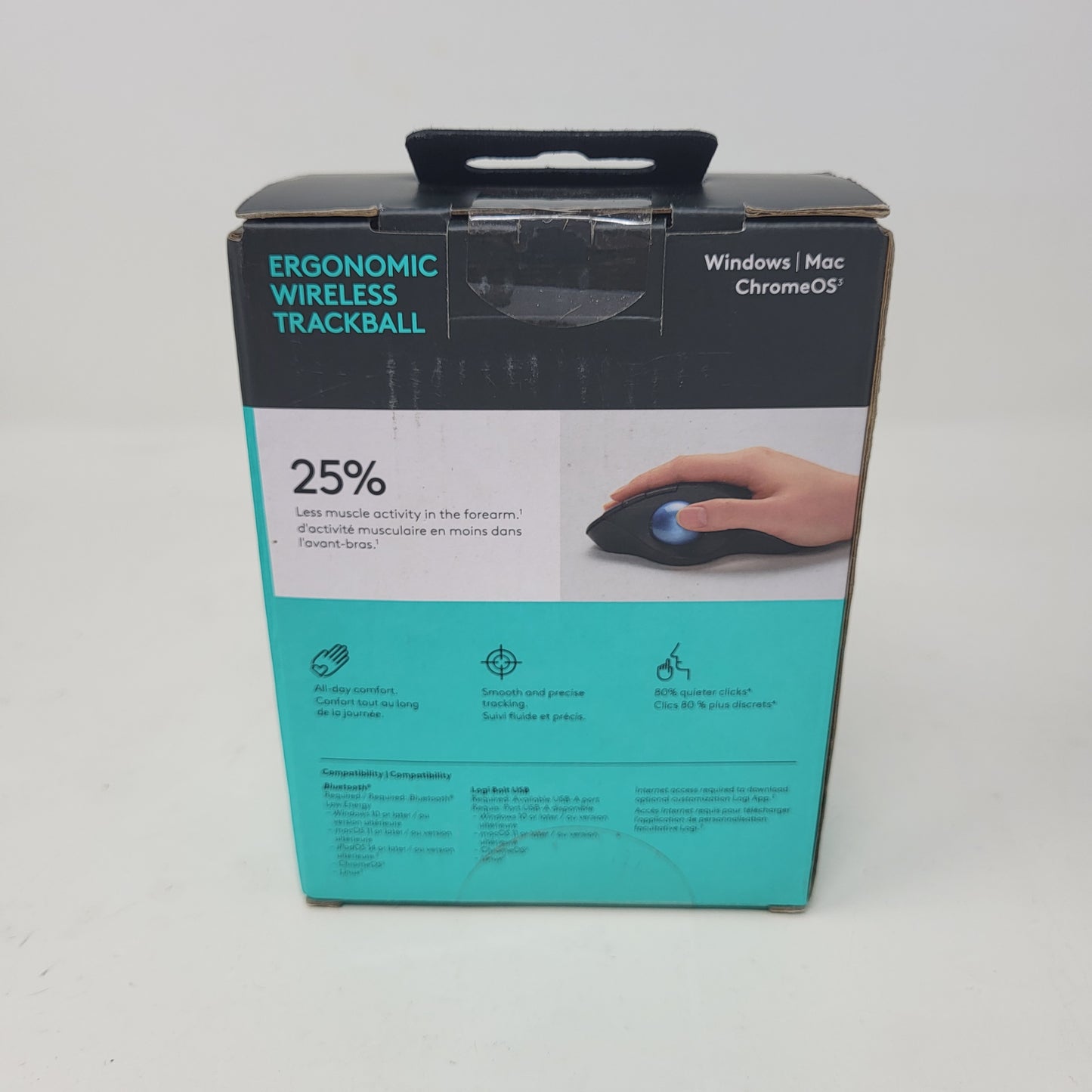 New Logitech Ergonomic Wireless Mouse Black
