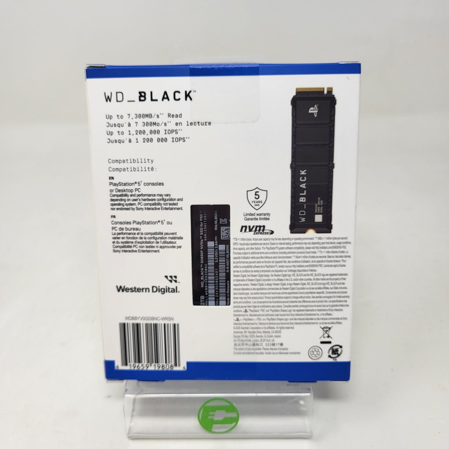 New Sony PlayStation 5 2TB PS5 SSD Black WDBBYV0020BNC