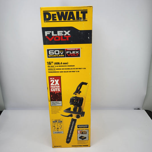 New DeWalt DCCS670T1 20V/60V Max Brushless Cordless Chainsaw