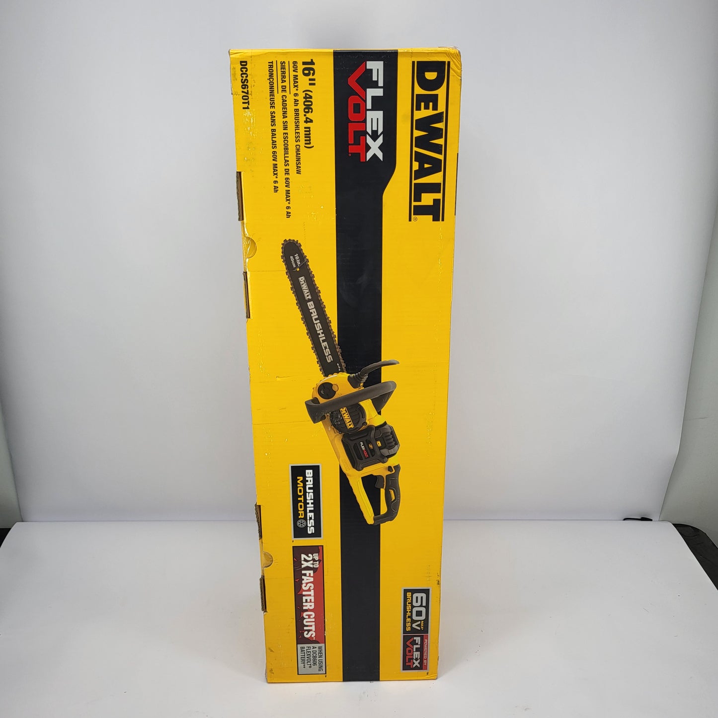 New DeWalt DCCS670T1 20V/60V Max Brushless Cordless Chainsaw