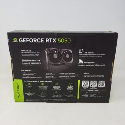 New MSI GeForce RTX 5050 SHADOW 2X OC 8GB GDDR6 Graphics Card G5050-8S2C