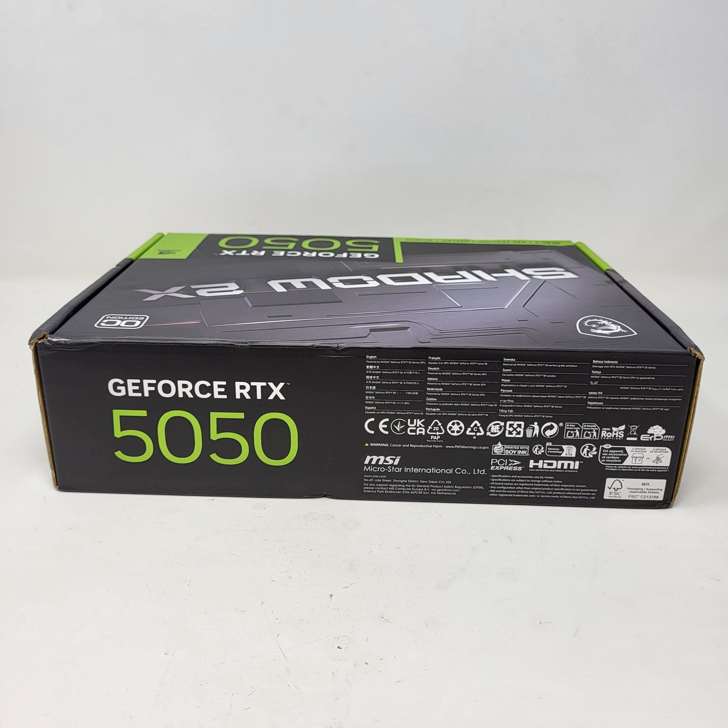 New MSI GeForce RTX 5050 SHADOW 2X OC 8GB GDDR6 Graphics Card G5050-8S2C