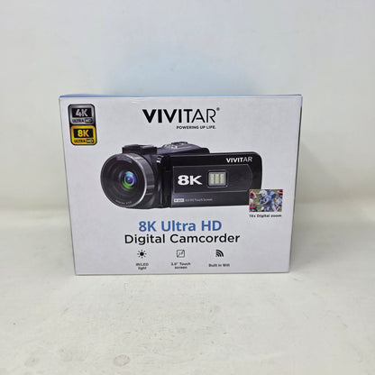 New Vivitar 8K Ultra HD Digital Video Camcorder Black