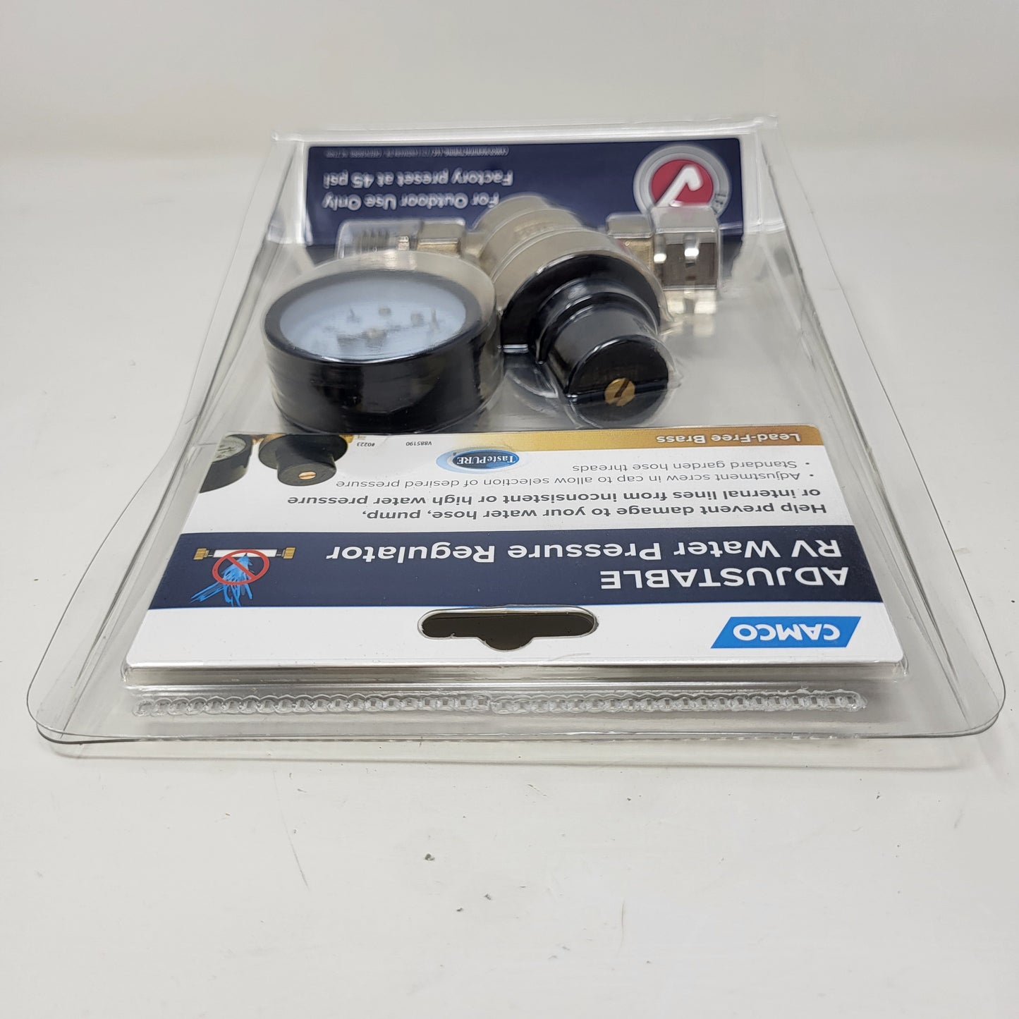 New Camco RV Adjustable Brass Water Pressure Regulator C1W-40058