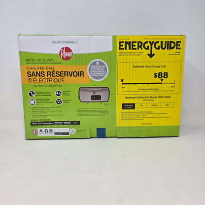 New Rheem 5.5 KW 1.6 GPM 240-Volt Tankless Electric Water Heater RETEX-06T