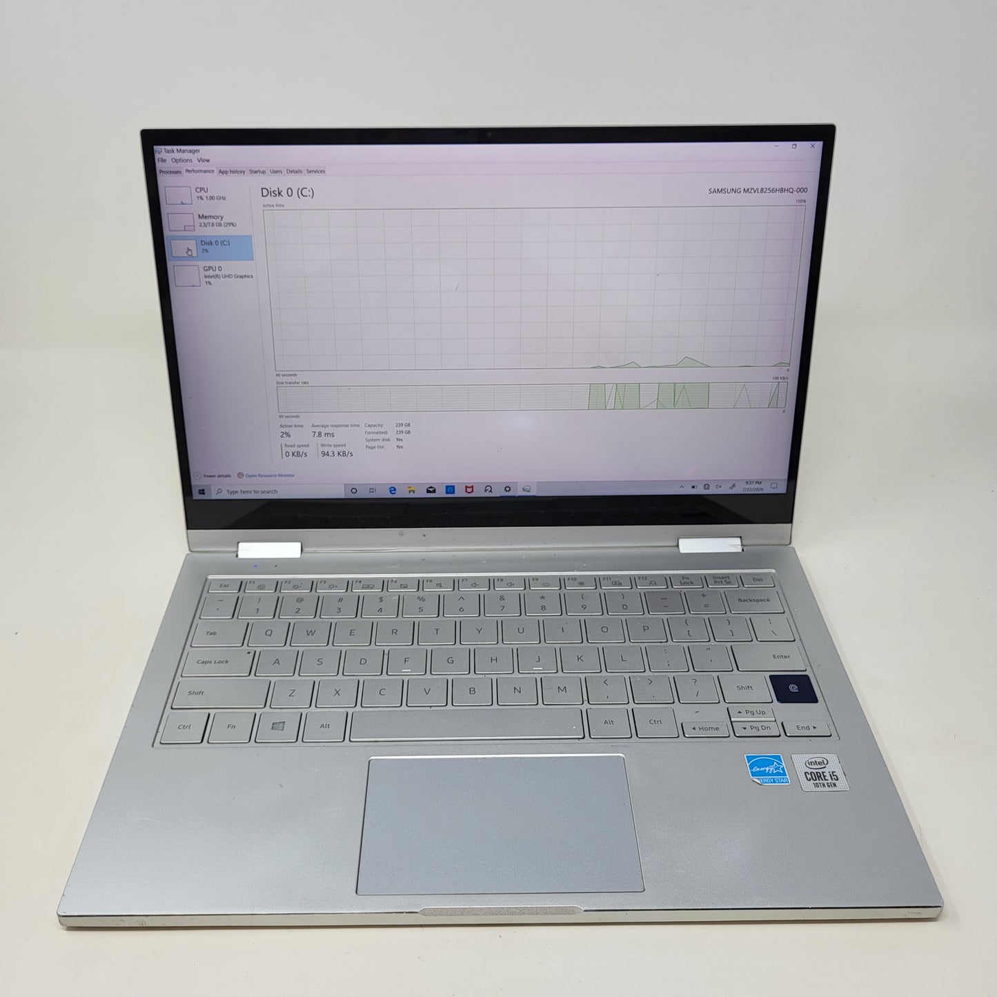 Samsung Galaxy Book Flex Alpha NP730QCJ 13.3" i5-10210U 1.6GHz 8GB RAM 256GB SSD
