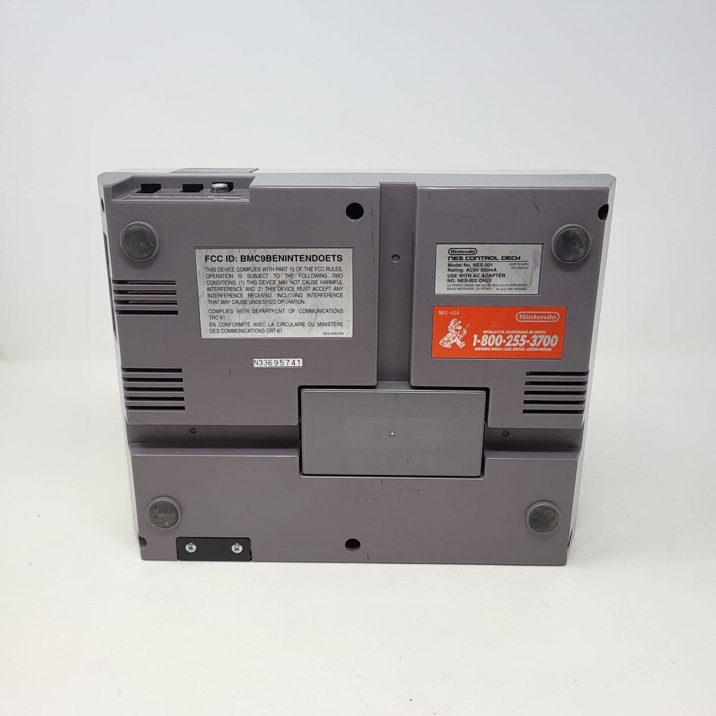 Nintendo Entertainment System NES Console Gaming System NES-001 Gray