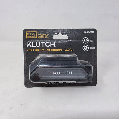 New Klutch KLiQ 5797434 20V 2.0Ah Lithium-Ion Battery Pack