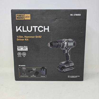 New Klutch  5796950 20V 1/2in. Hammer Drill/Driver Kit