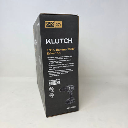 New Klutch  5796950 20V 1/2in. Hammer Drill/Driver Kit