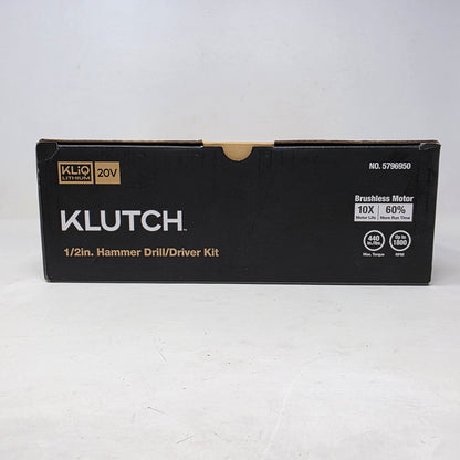 New Klutch  5796950 20V 1/2in. Hammer Drill/Driver Kit