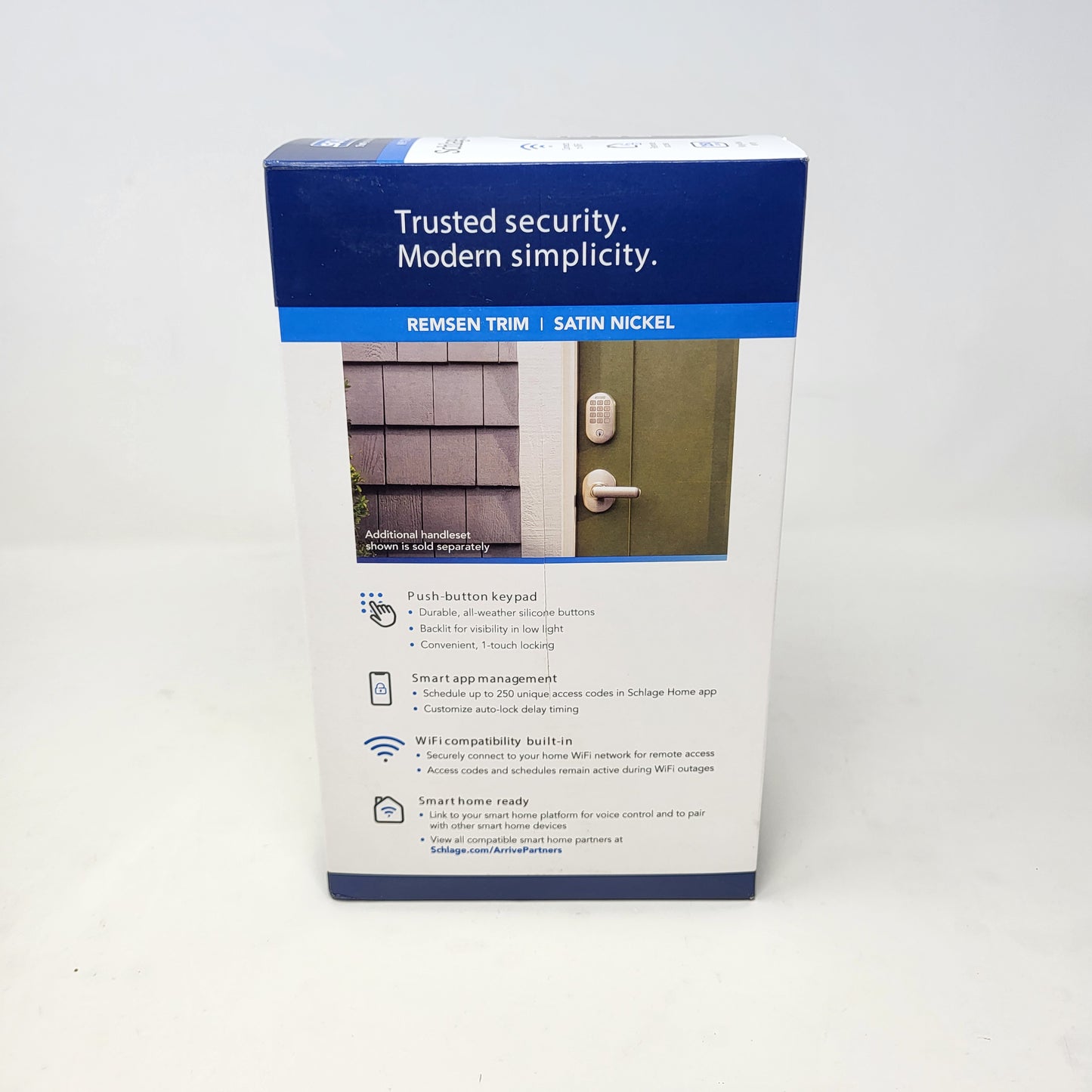 New Schlage Arrive Nickel Wireless Smart Door Lock BE459WBRMN619