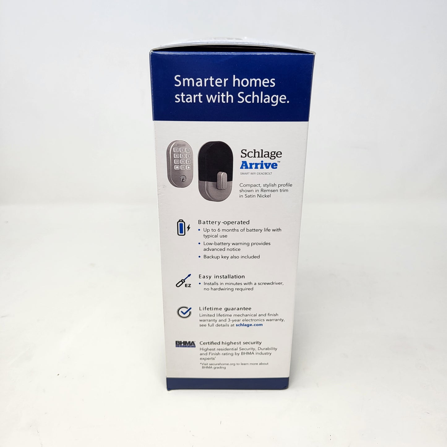New Schlage Arrive Nickel Wireless Smart Door Lock BE459WBRMN619