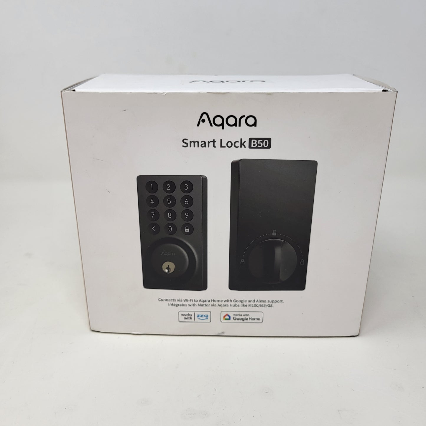 New Open Box Aqara B50 Smart Wi-Fi & Bluetooth Keypad Electronic Deadbolt Lock Black
