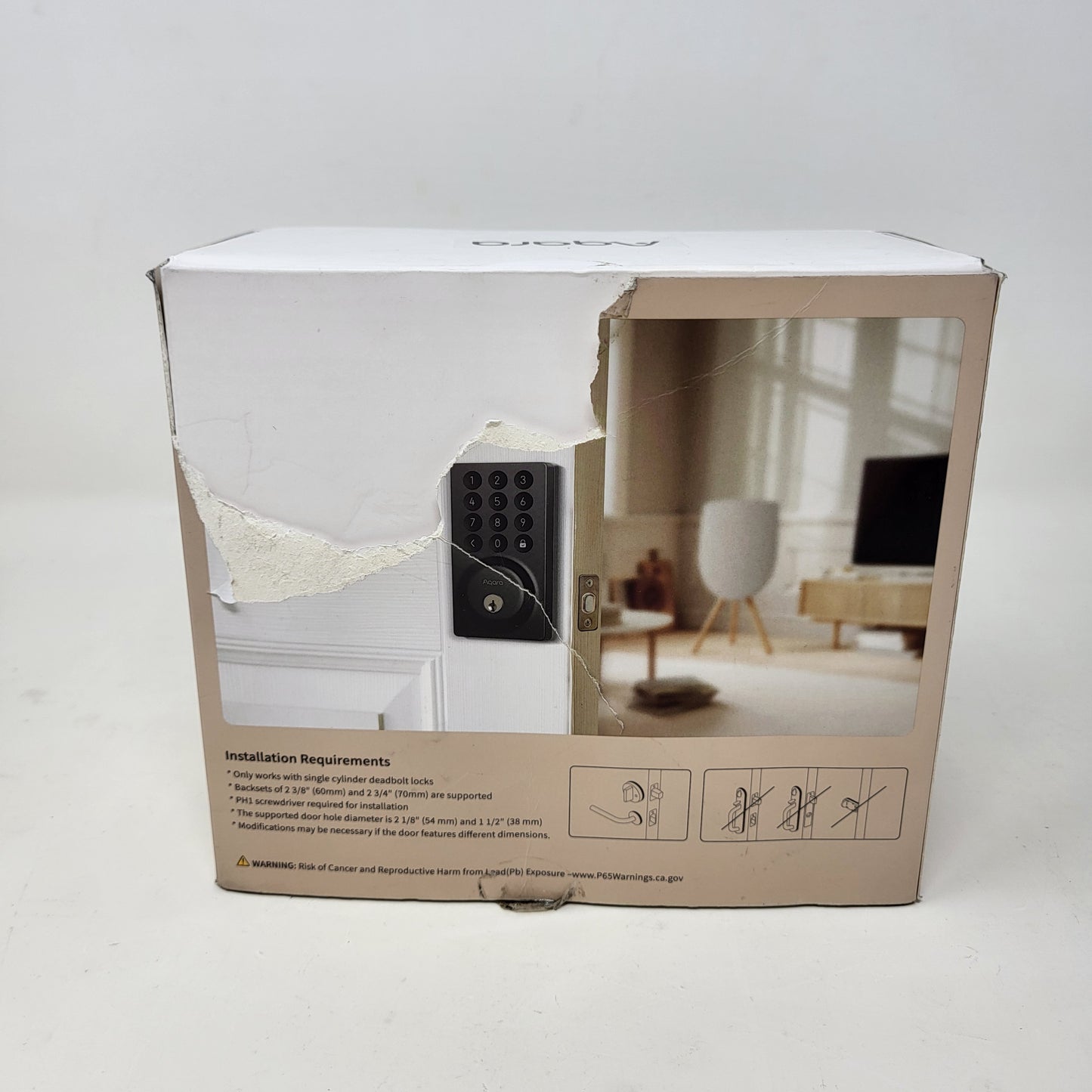 New Open Box Aqara B50 Smart Wi-Fi & Bluetooth Keypad Electronic Deadbolt Lock Black