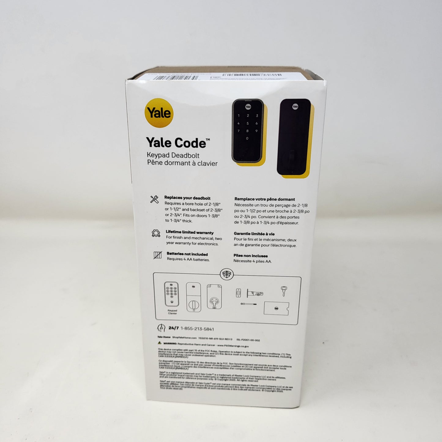 New Yale  Code Keypad Deadbolt  Key-Free Entry Satin Nickel YED210-NR-619