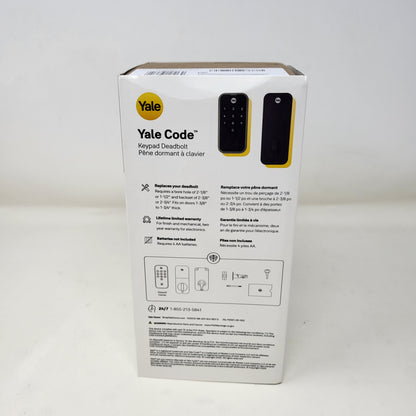 New Yale  Code Keypad Deadbolt  Key-Free Entry Satin Nickel YED210-NR-619