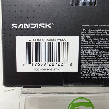 New SanDisk 2230mm Black SN770M 2TB M.2 NVMe Gen 4.0 x 4 SSD WDBDNH0020BBK-WRSN