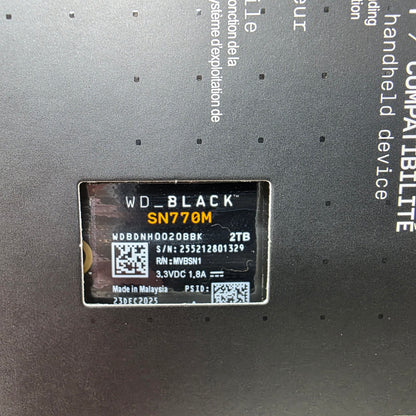 New SanDisk 2230mm Black SN770M 2TB M.2 NVMe Gen 4.0 x 4 SSD WDBDNH0020BBK-WRSN