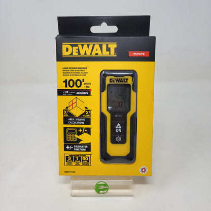 New DeWalt DWHT77100 3V 100 Ft. Laser Distance Measurer