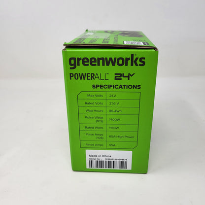 New Greenworks PowerAll 24V 2 Pack 4.0Ah Battery + Cable