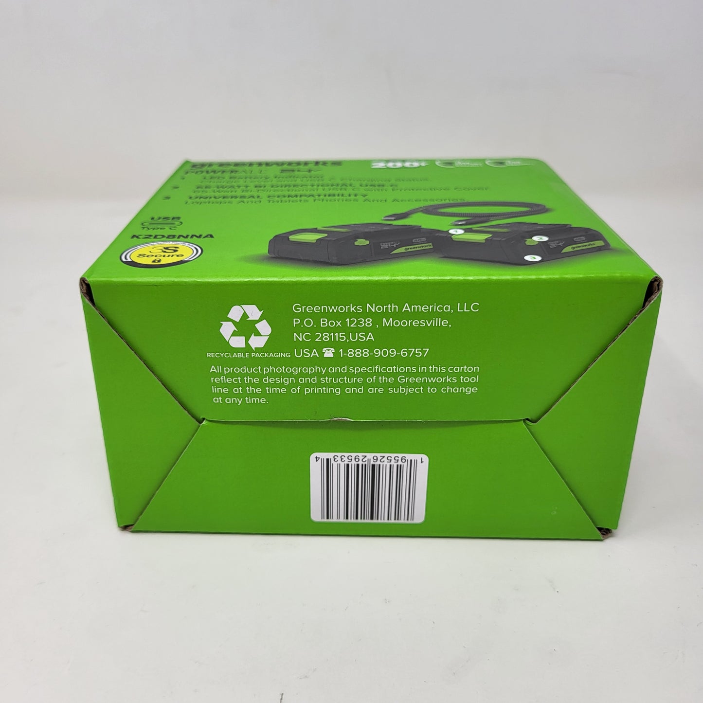 New Greenworks PowerAll 24V 2 Pack 4.0Ah Battery + Cable