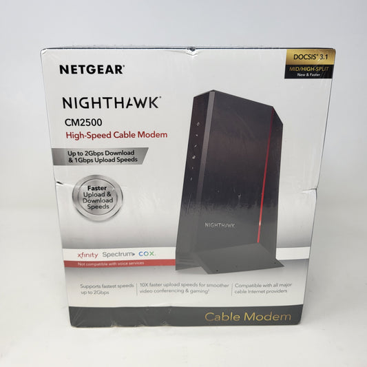 New NETGEAR Nighthawk CM2500-1AZNAS DOCSIS 3.1 Cable Modem