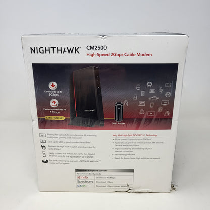 New NETGEAR Nighthawk CM2500-1AZNAS DOCSIS 3.1 Cable Modem