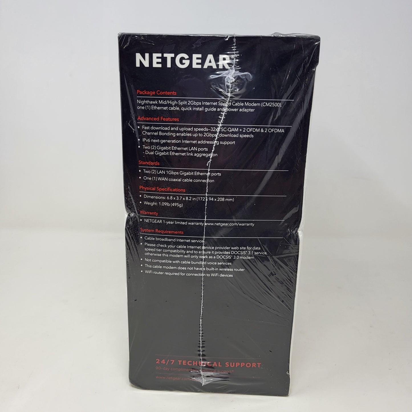 New NETGEAR Nighthawk CM2500-1AZNAS DOCSIS 3.1 Cable Modem