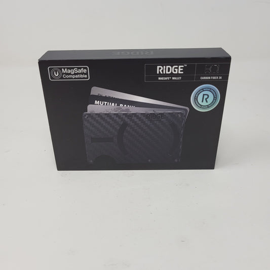 New Rigid Carbon fiber 3K MagSafe Wallet Silver A0970