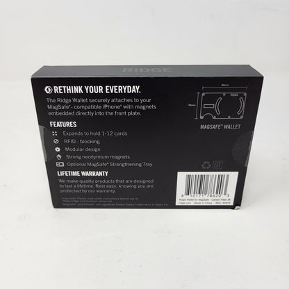 New Rigid Carbon fiber 3K MagSafe Wallet Silver A0970