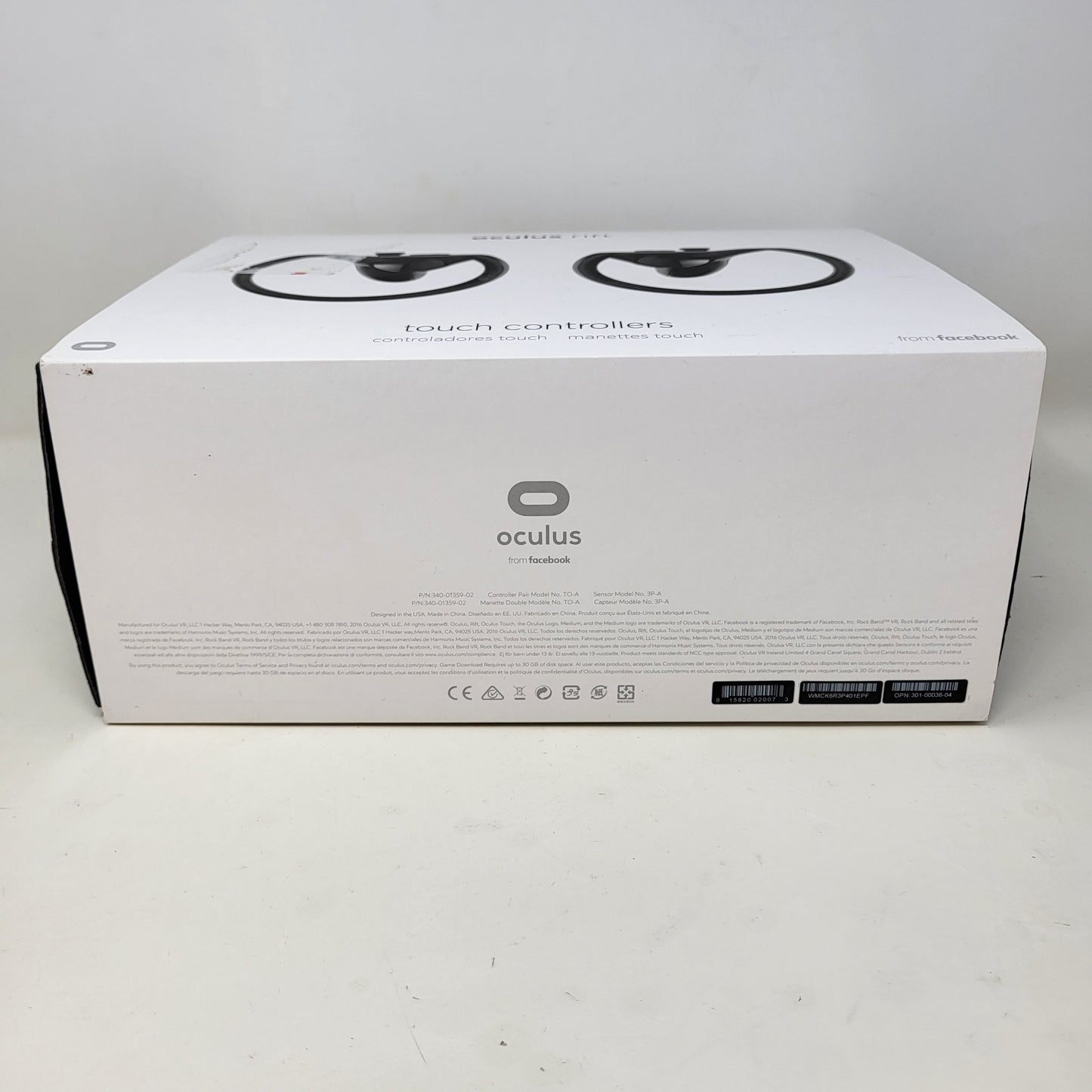 Oculus Rift VR Headset Right/Left Touch Controllers TO-A