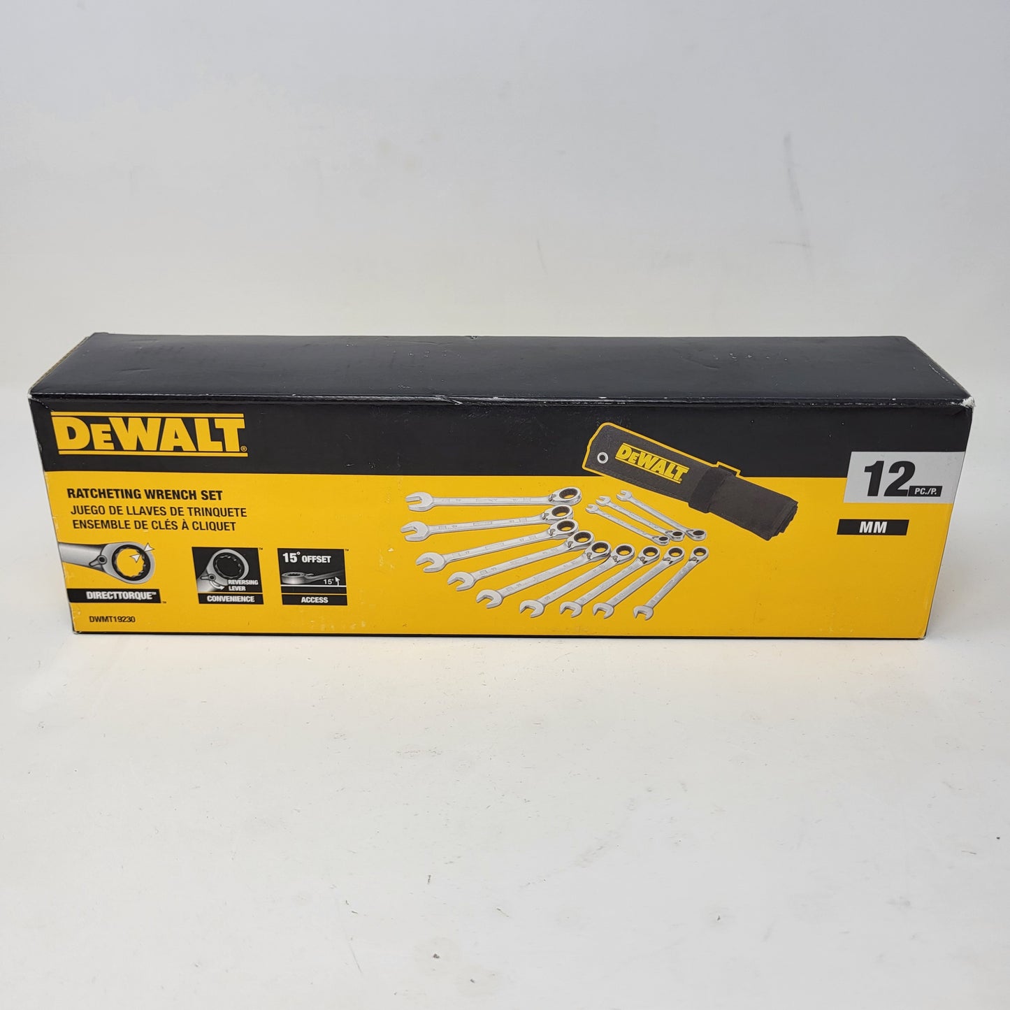 New DeWalt DWMT19230  12 Piece Ratcheting Metric Wrench Set