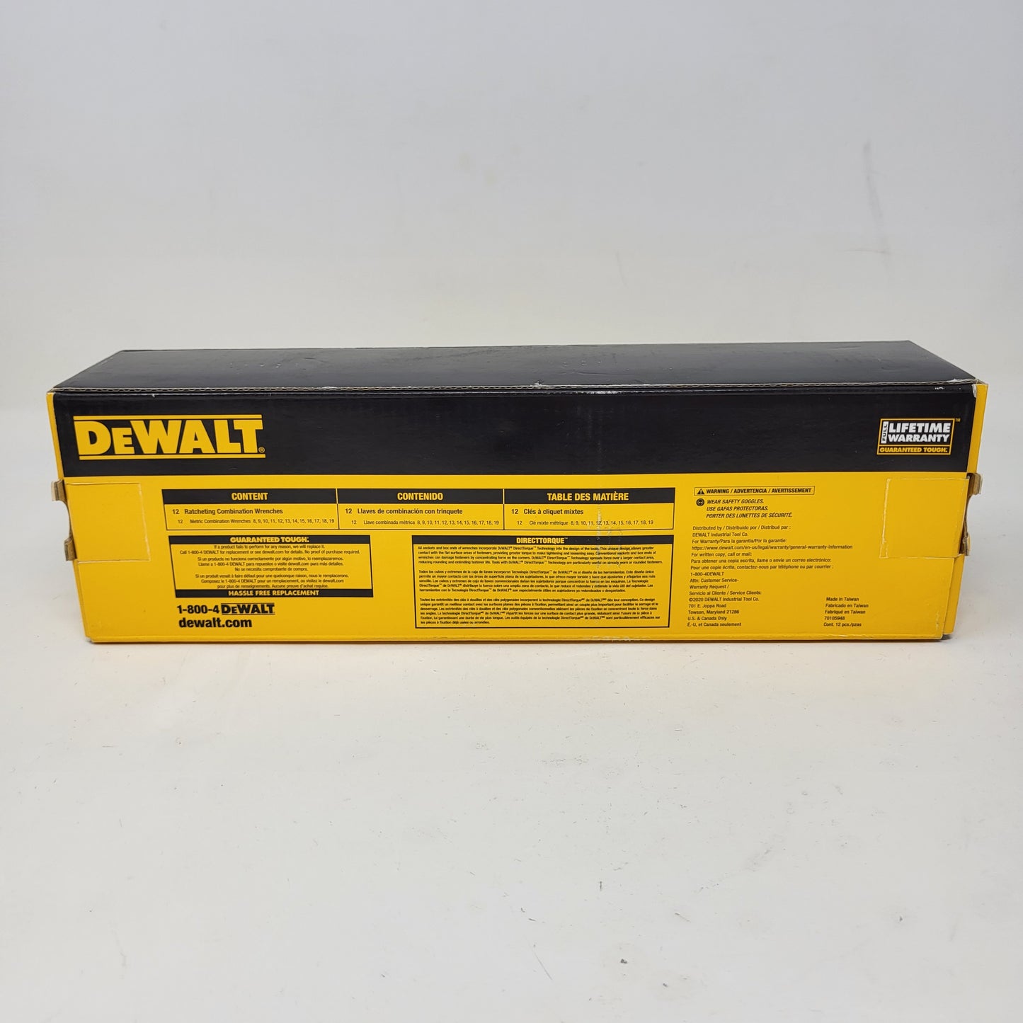 New DeWalt DWMT19230  12 Piece Ratcheting Metric Wrench Set