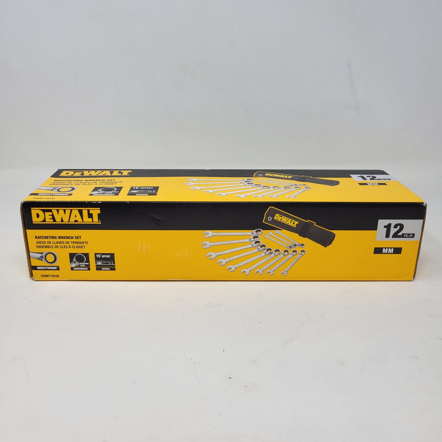 New DeWalt DWMT19230  12 Piece Ratcheting Metric Wrench Set