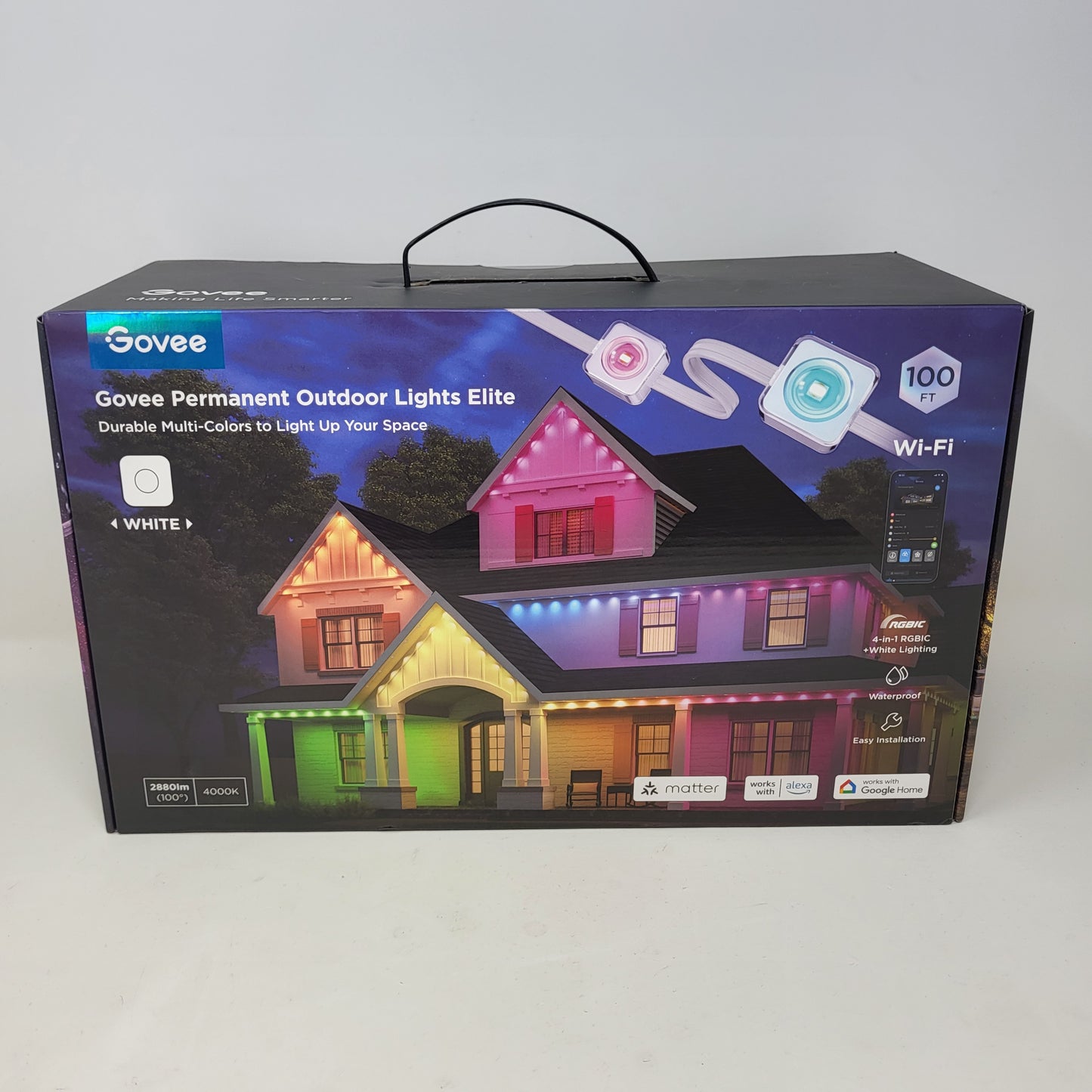 New Govee RGBIC WiFi Outdoor Permanent String Lights 100ft 92156259