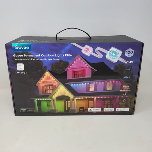 New Govee RGBIC WiFi Outdoor Permanent String Lights 100ft 92156259