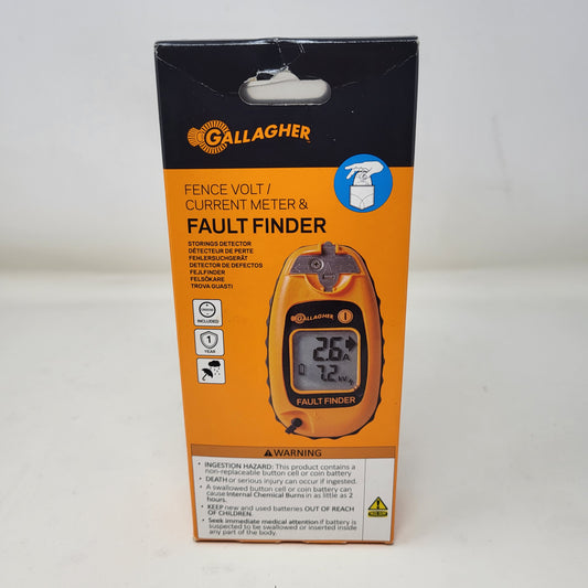 New Gallahger Fault finder 1.5 V Battery-Powered Fence Volt/Current Meter G50905