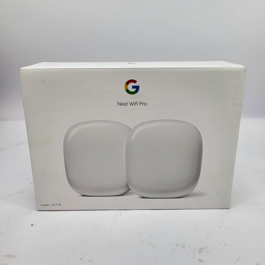 New Open Box Google Nest G6ZUC AX5400 Mesh Router 2 Pack GA03689-US
