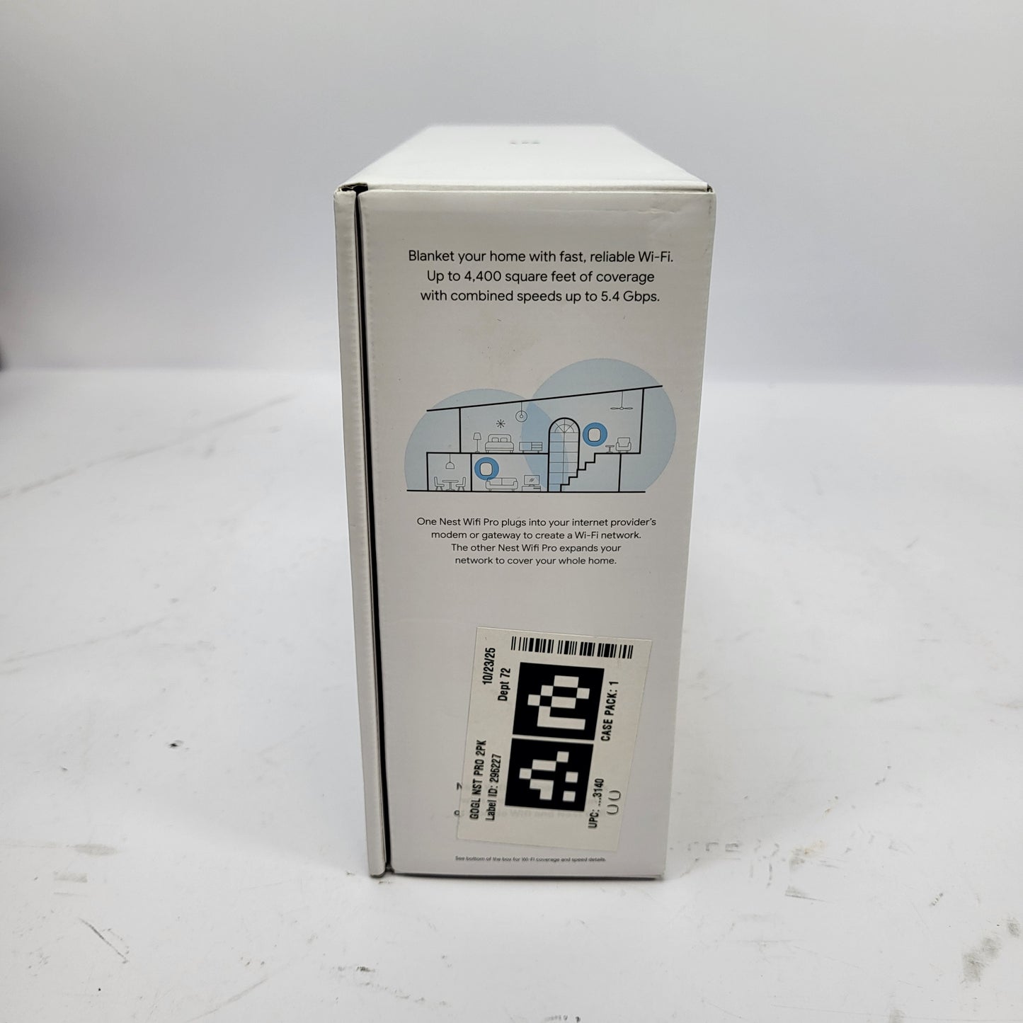 New Open Box Google Nest G6ZUC AX5400 Mesh Router 2 Pack GA03689-US