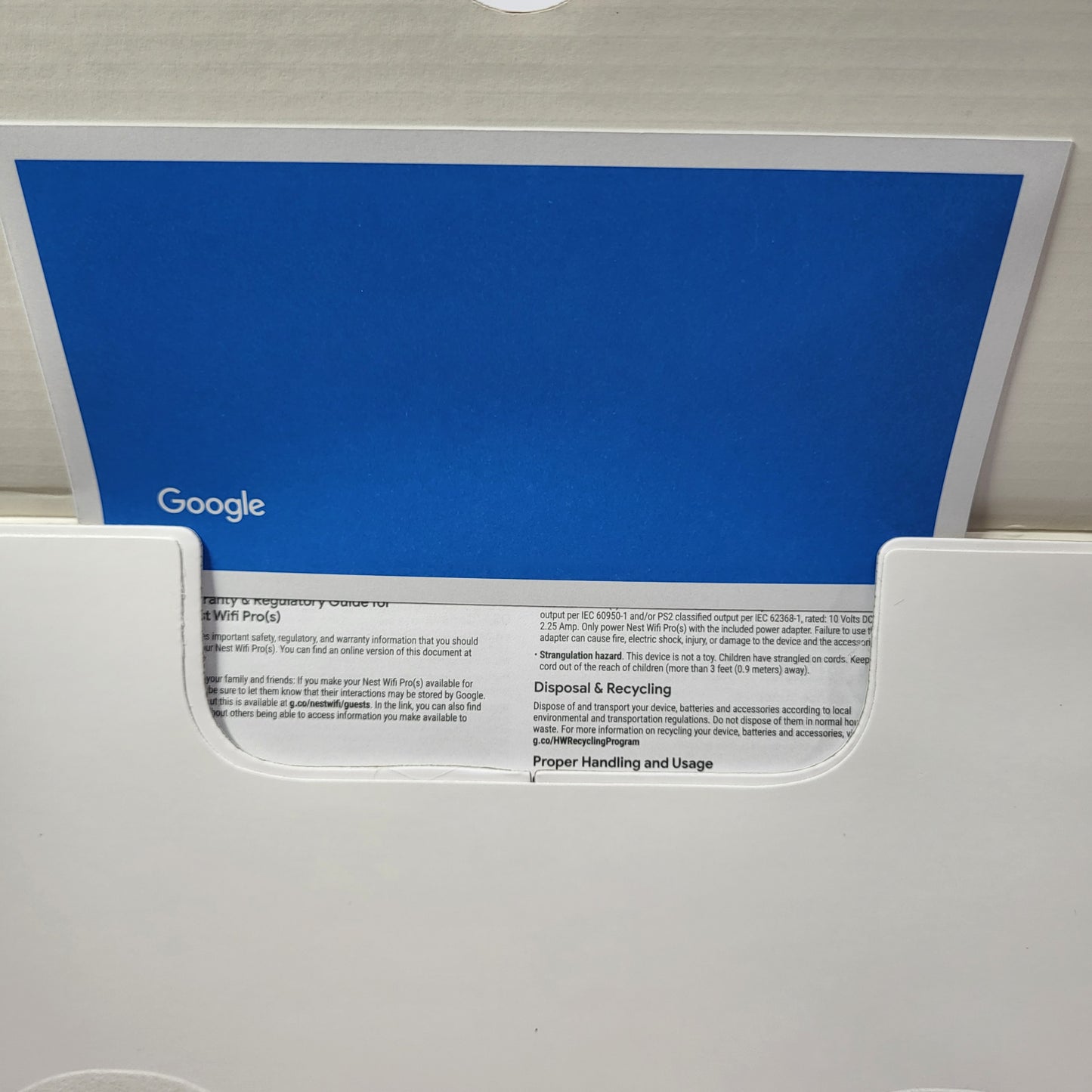 New Open Box Google Nest G6ZUC AX5400 Mesh Router 2 Pack GA03689-US