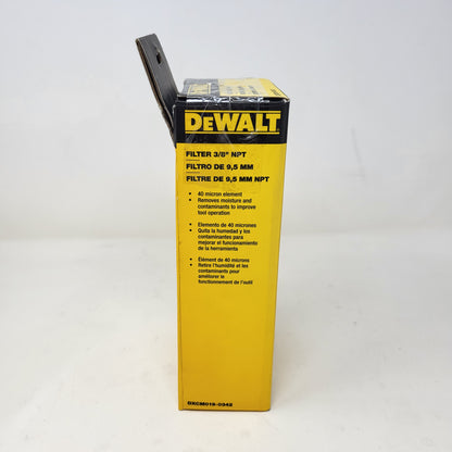 New DeWalt DXCM019-0342 3/8 in. NPT Filter for Air Compressors
